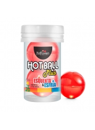 Лубрикант на масляной основе Hot Ball Plus с охлаждающе-разогревающим эффектом (2 шарика по 3 гр.) - HotFlowers - купить с доставкой в Долгопрудном