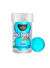 Лубрикант на масляной основе Hot Ball Plus с охлаждающим эффектом (2 шарика по 3 гр.) - HotFlowers - купить с доставкой в Долгопрудном