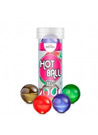 Ароматизированный лубрикант Hot Ball Mix на масляной основе (4 шарика по 3 гр.) - HotFlowers - купить с доставкой в Долгопрудном