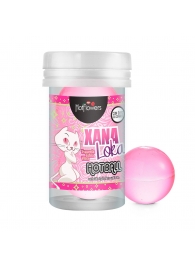 Лубрикант на силиконовой основе с эффектом вибрации Xana Loka Hot Ball (2 шарика по 3 гр.) - HotFlowers - купить с доставкой в Долгопрудном
