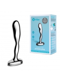Стальной стимулятор простаты Stainless Steel Prostate Plug - 11,5 см. - b-Vibe - в Долгопрудном купить с доставкой