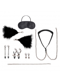 Большой эротический набор из 12 предметов Interchangeable Collar   Nipple Clips Set - Lux Fetish - купить с доставкой в Долгопрудном