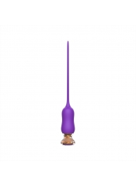 Фиолетовый тонкий стимулятор Nipple Vibrator - 23 см. - I-MOON - купить с доставкой в Долгопрудном
