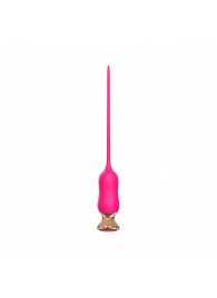 Розовый тонкий стимулятор Nipple Vibrator - 23 см. - I-MOON - купить с доставкой в Долгопрудном