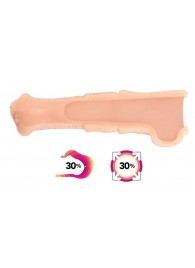 Телесная фантазийная насадка на член Cock Sleeve Size M - KOKOS - в Долгопрудном купить с доставкой