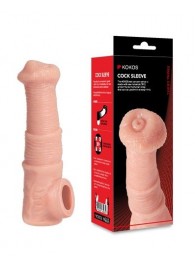 Телесная фантазийная насадка на член Cock Sleeve Size M - KOKOS - в Долгопрудном купить с доставкой