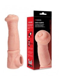 Телесная фантазийная насадка на член Cock Sleeve Size L - KOKOS - в Долгопрудном купить с доставкой
