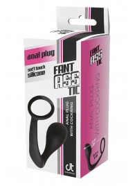 Черное эрекционное кольцо с анальной пробкой Anal Plug With Cockring - Dream Toys - в Долгопрудном купить с доставкой