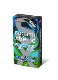 Презервативы Sagami Xtreme Mint с ароматом мяты - 10 шт. - Sagami - купить с доставкой в Долгопрудном