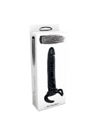 Чёрная насадка-фаллос для двойного проникновения INFLATABLE DILDO SLIM DONG  - 13,5 см. - Toyz4lovers - в Долгопрудном купить с доставкой