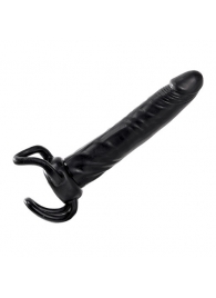 Чёрная насадка-фаллос для двойного проникновения INFLATABLE DILDO SLIM DONG  - 13,5 см. - Toyz4lovers - в Долгопрудном купить с доставкой