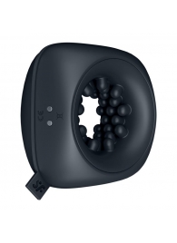 Черный мужской вибромассажер Ring Stroker - Satisfyer - в Долгопрудном купить с доставкой