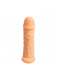 Телесный фаллоудлинитель Extra Size Bubbles - 15,5 см. - Lola Games - в Долгопрудном купить с доставкой