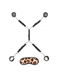 Леопардовая фиксация на матрас для рук и ног Classic Bedspreader - Lux Fetish - купить с доставкой в Долгопрудном