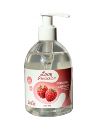 Лубрикант на водной основе Love Protection Raspberry с ароматом малины - 300 мл. - Lola Games - купить с доставкой в Долгопрудном