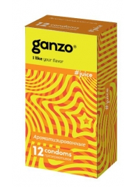 Ароматизированные презервативы Ganzo Juice - 12 шт. - Ganzo - купить с доставкой в Долгопрудном