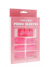 Набор из 7 розовых насадок на пенис ONE-A-DAY PENIS SLEEVES PINK - Seven Creations - в Долгопрудном купить с доставкой