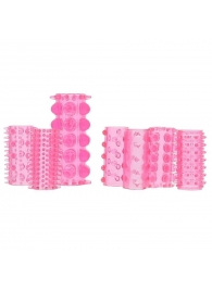 Набор из 7 розовых насадок на пенис ONE-A-DAY PENIS SLEEVES PINK - Seven Creations - в Долгопрудном купить с доставкой