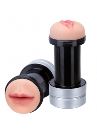 Двусторонний мастурбатор REALSTUFF 2 IN 1 HUMMER MOUTH   VAGINA - ротик и вагина - Dream Toys - в Долгопрудном купить с доставкой