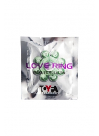 Зеленое эрекционное кольцо-цветок - Toyfa Basic - в Долгопрудном купить с доставкой