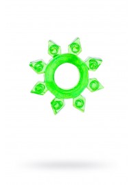 Зеленое эрекционное кольцо-звезда - Toyfa Basic - в Долгопрудном купить с доставкой