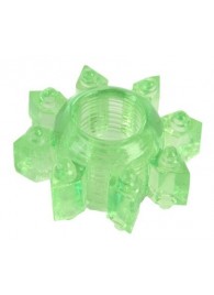 Зеленое эрекционное кольцо-звезда - Toyfa Basic - в Долгопрудном купить с доставкой