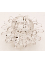 Прозрачное гелевое эрекционное кольцо с шипиками - Toyfa Basic - в Долгопрудном купить с доставкой