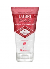 Интимный гель-смазка на водной основе Lubrimax Magic Strawberry - 75 мл. - ИнтелБИО - купить с доставкой в Долгопрудном
