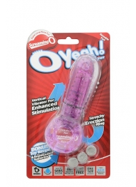 Фиолетовое эрекционное кольцо с вибрацией и пальчиком OYEAH PURPLE - Screaming O - в Долгопрудном купить с доставкой