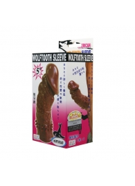 Коричневая насадка на пенис Wolftooth Sleeve - 13 см. - Baile - в Долгопрудном купить с доставкой