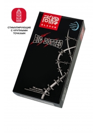 Презервативы с точками Elasun Big Dotted - 10 шт. - Elasun - купить с доставкой в Долгопрудном