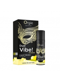 Съедобный жидкий вибратор Dual Vibe! со вкусом лимонного джина с тоником - 15 мл. - ORGIE - купить с доставкой в Долгопрудном