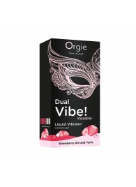Съедобный жидкий вибратор Dual Vibe! со вкусом клубничного джина с тоником - 15 мл. - ORGIE - купить с доставкой в Долгопрудном