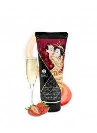Массажный крем для тела с ароматом клубники и шампанского Sparkling Strawberry Wine - 200 мл. - Shunga - купить с доставкой в Долгопрудном