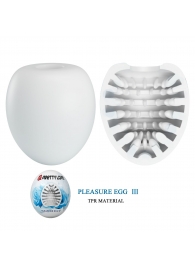 Белый мастурбатор-яйцо Pleasure Egg III - Baile - в Долгопрудном купить с доставкой