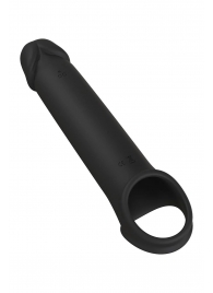 Черная насадка-удлинитель с вибрацией Vibrating Extender With Remote - Dream Toys - в Долгопрудном купить с доставкой