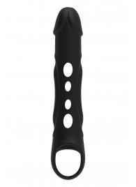 Черная насадка-удлинитель Vibrating Extender With Remote с вибрацией - Dream Toys - в Долгопрудном купить с доставкой