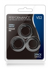 Набор из 3 черных эрекционных колец Black Small Penis Rings - Blush Novelties - в Долгопрудном купить с доставкой