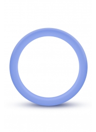 Голубое люминесцентное кольцо Silicone Glo Cock Ring - Blush Novelties - в Долгопрудном купить с доставкой