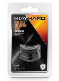 Черное эрекционное кольцо на мошонку Beef Ball Stretcher Snug - Blush Novelties - в Долгопрудном купить с доставкой