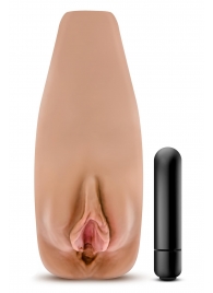 Маструбатор-вагина с вибрацией Soft   Wet Renata Realistic Tan Masturbator - Blush Novelties - в Долгопрудном купить с доставкой
