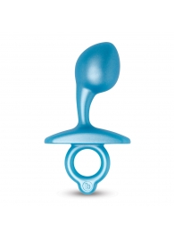 Голубая анальная пробка для массажа простаты Bulb Silicone Prostate Plug - 10,7 см. - b-Vibe - в Долгопрудном купить с доставкой