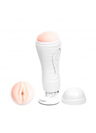 Мастурбатор-вагина Flora White с присоской и 12 режимами вибрации - Baile - в Долгопрудном купить с доставкой