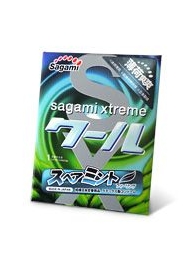 Презерватив Sagami Xtreme Mint с ароматом мяты - 1 шт. - Sagami - купить с доставкой в Долгопрудном