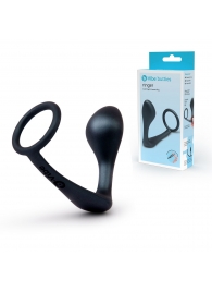 Черное эрекционное кольцо со стимулятором простаты Ringer Cock Ring   Plug - b-Vibe - в Долгопрудном купить с доставкой