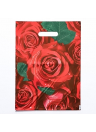 Пакет с цветочным принтом и вырубной ручкой (30х40 см) - Сима-Ленд - купить с доставкой в Долгопрудном