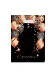 Пакет с вырубной ручкой и принтом в виде шариков (30х40 см) - Сима-Ленд - купить с доставкой в Долгопрудном