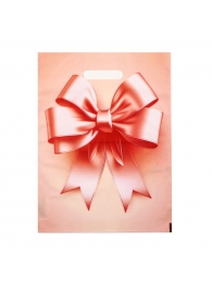 Пакет с принтом в виде банта с вырубной ручкой (30х40 см) - Сима-Ленд - купить с доставкой в Долгопрудном