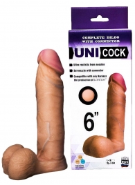 Насадка для страпона фаллической формы UNICOCK 6  - 18 см. - LOVETOY (А-Полимер) - купить с доставкой в Долгопрудном