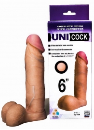 Насадка для страпона фаллической формы UNICOCK 6  - 18 см. - LOVETOY (А-Полимер) - купить с доставкой в Долгопрудном